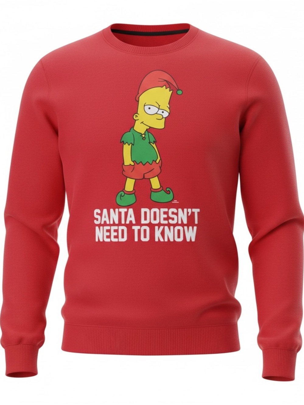Simpson's "Santa Doesn't Need To Know" Sweatshirt-Size Small